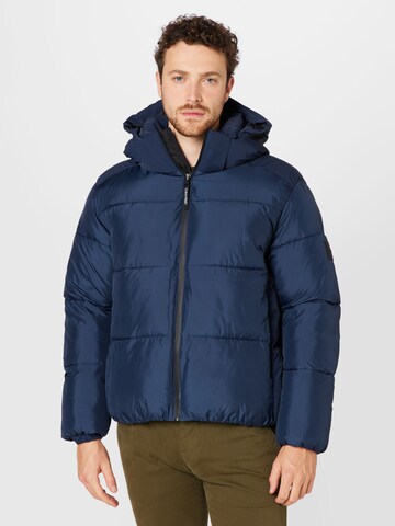 Calvin Klein Zimní bunda – modrá: přední strana