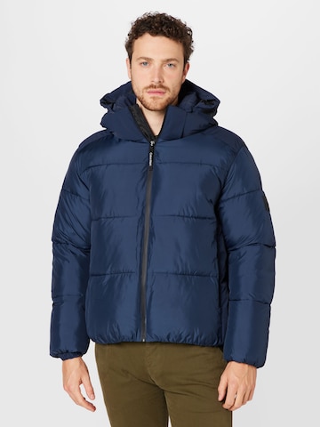 Calvin Klein Winterjas in Blauw: voorkant