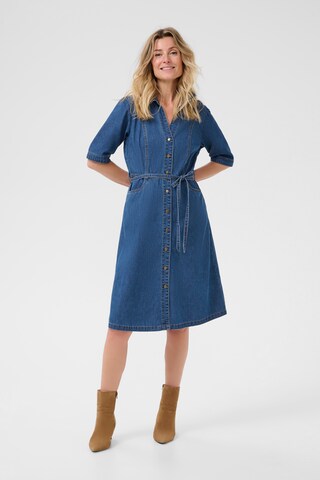 Cream Shirt dress 'Estelle' in Blue