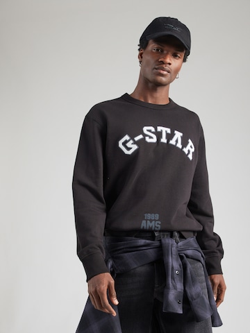 Sweat-shirt G-STAR en noir : devant