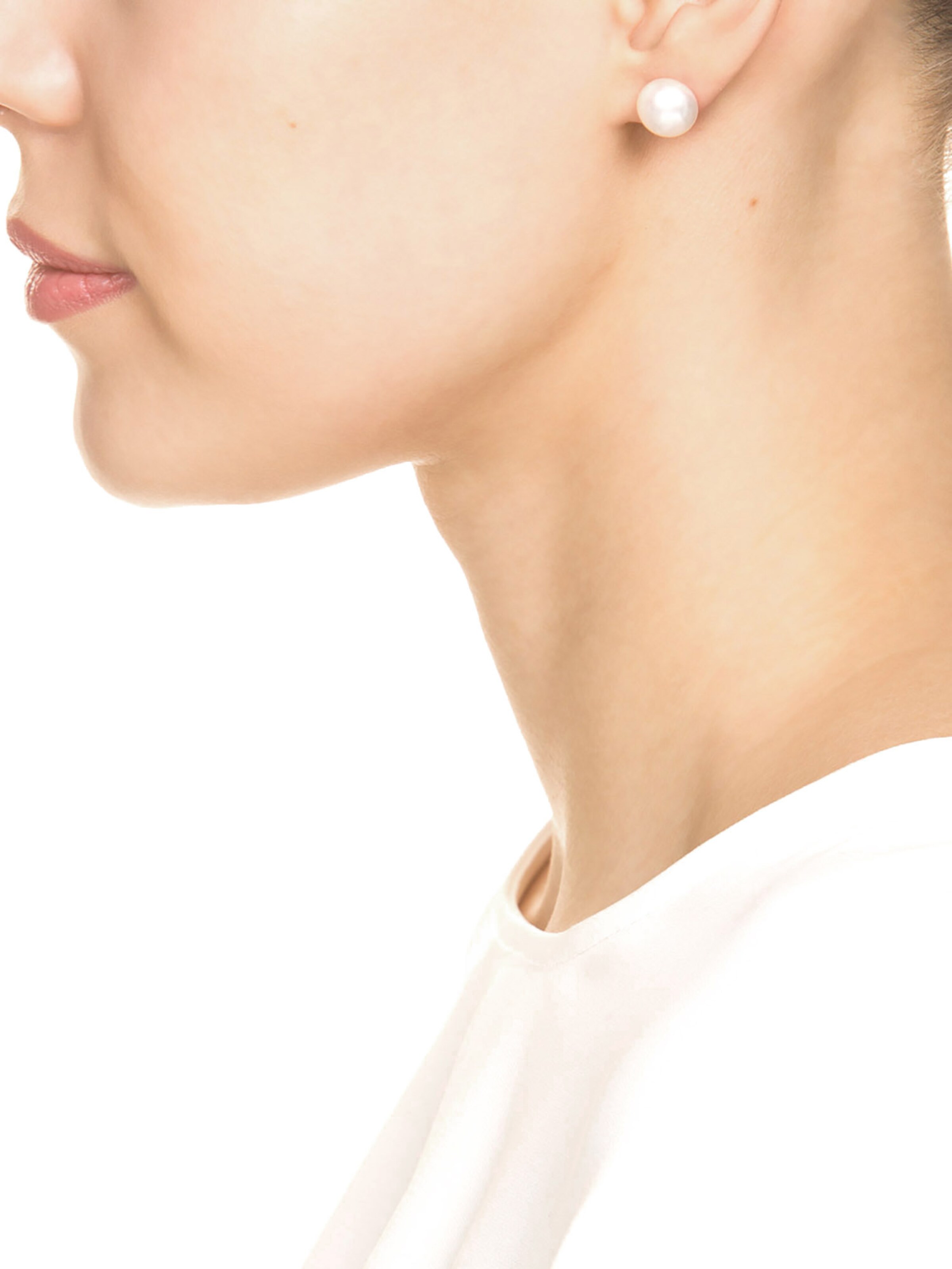 Boucles d'oreilles 'Perle' Heideman en blanc : devant