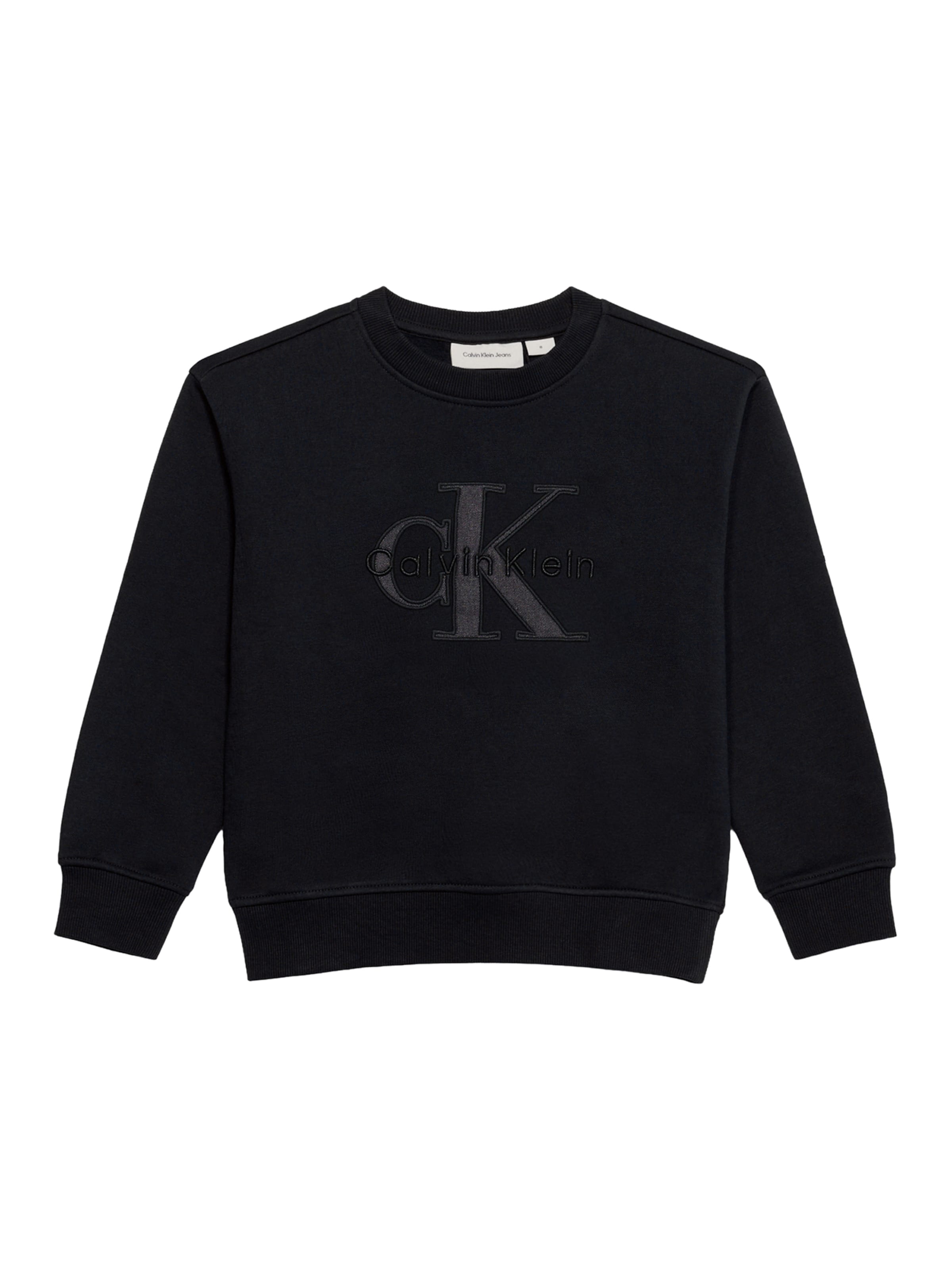 Felpa 'SEASONAL' di Calvin Klein Jeans in nero: frontale