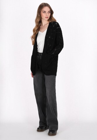 Cardigan 'Comfy' DreiMaster Vintage en noir : devant
