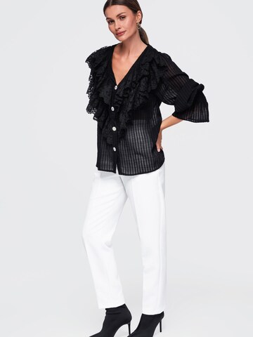 Ombre Blouse in Zwart