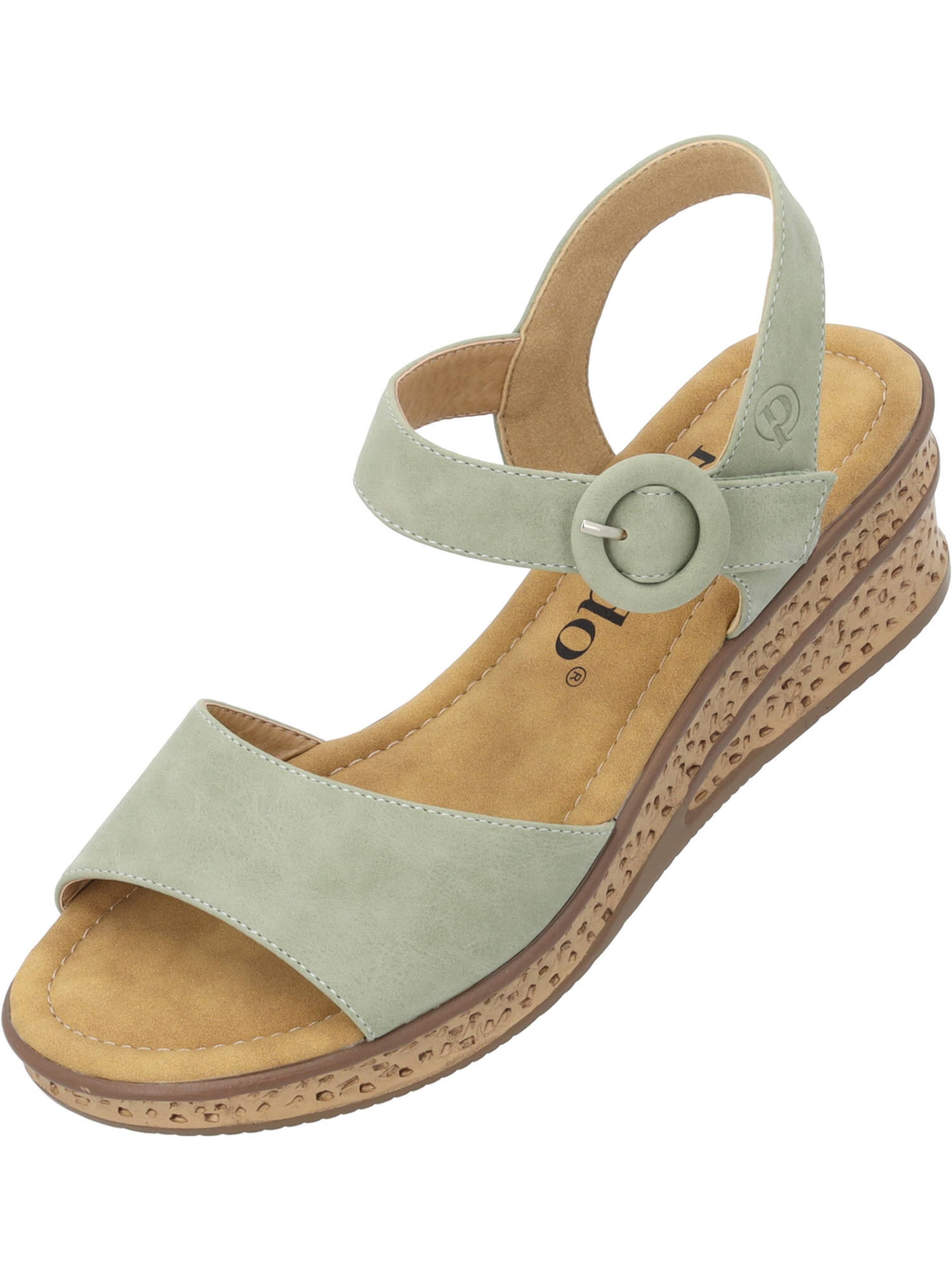 Palado Sandalen met riem 'Helys' in Groen: voorkant