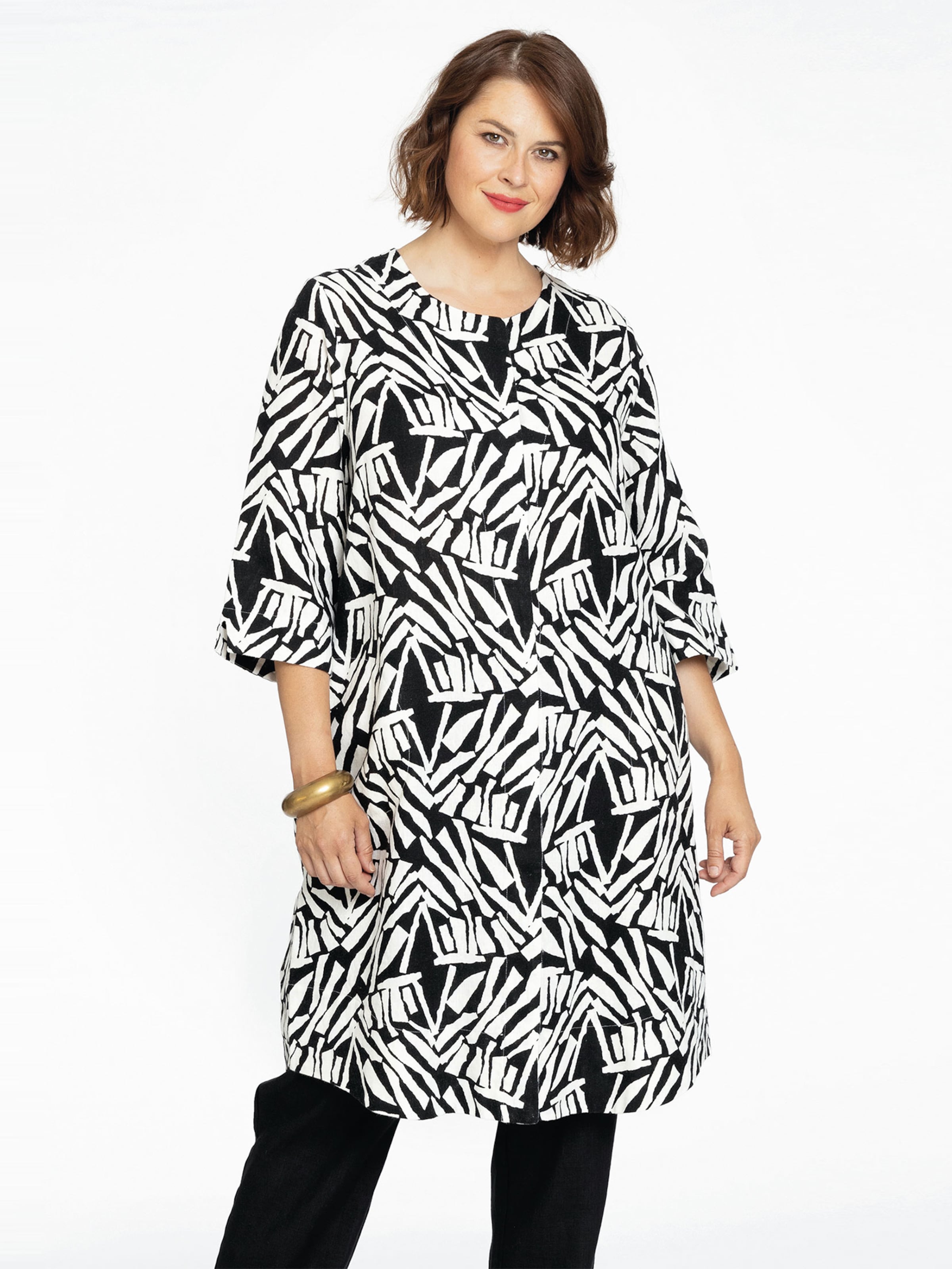 YOEK Blouse 'Nairobi' in Wit: voorkant