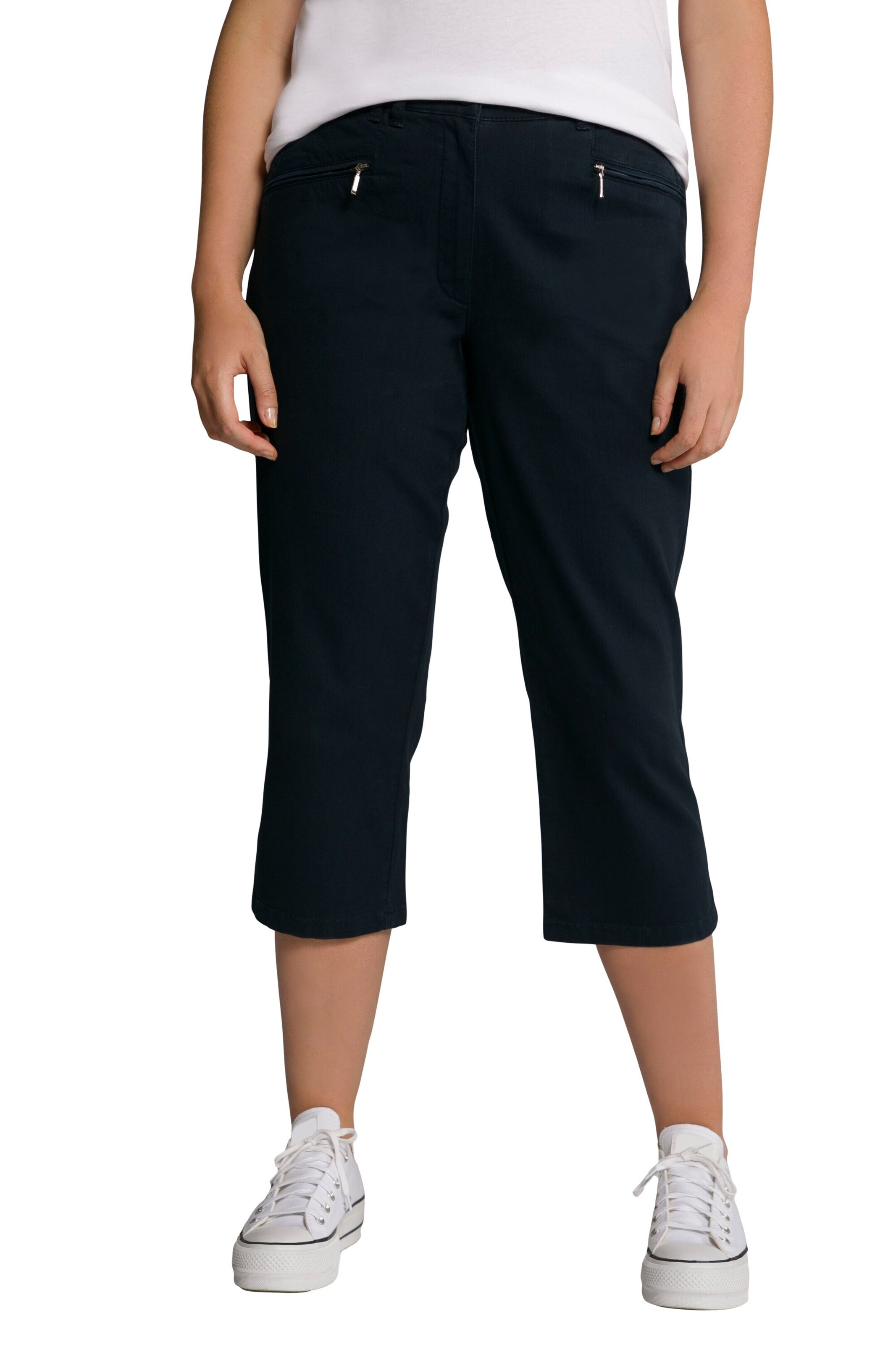 Ulla Popken Slimfit Broek in Blauw