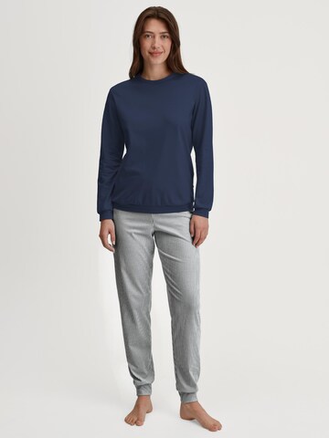 CALIDA Pyjama 'Cotton Special' in Blauw