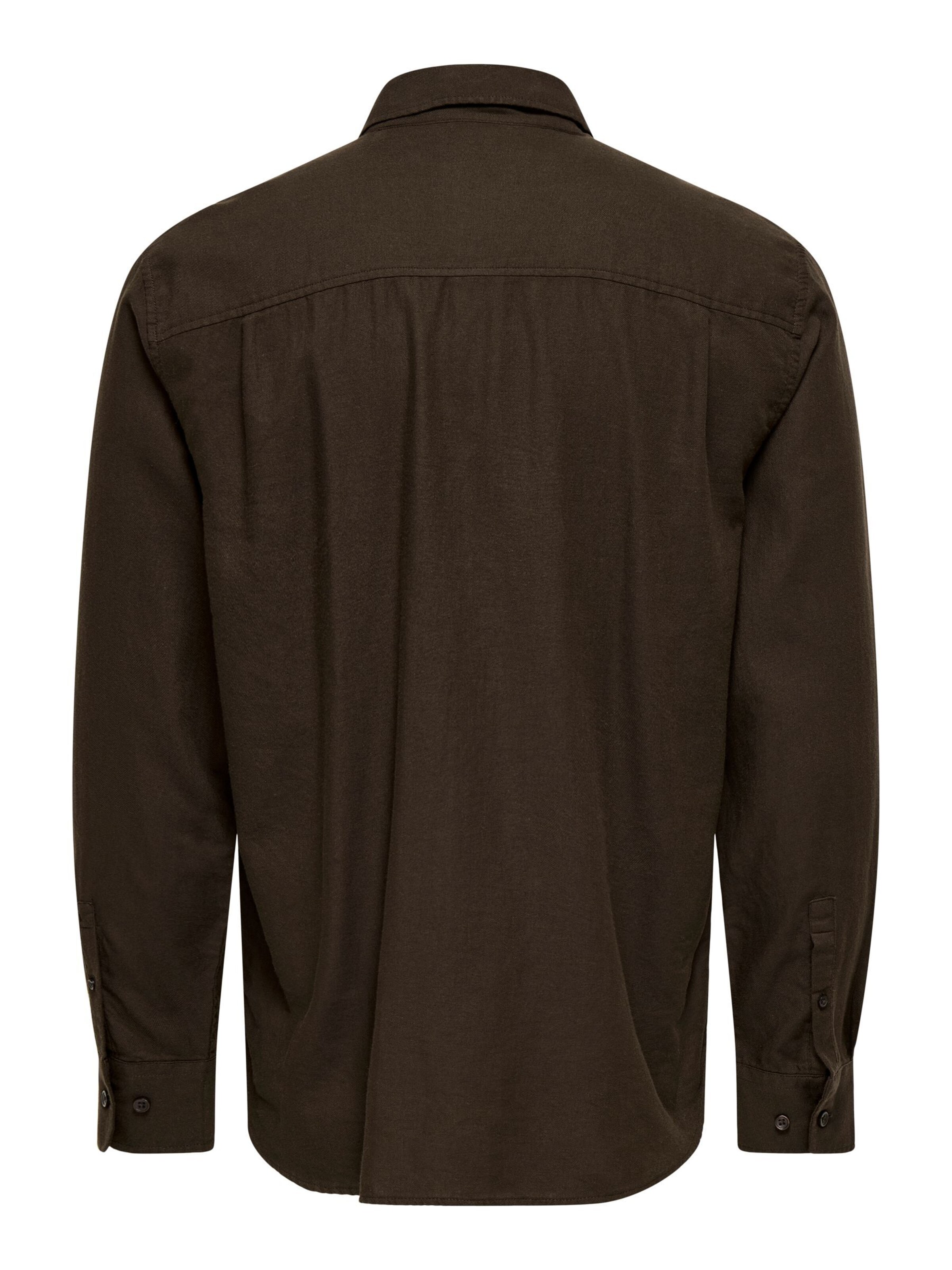 Coupe regular Chemise 'ONSMars' Only & Sons en marron