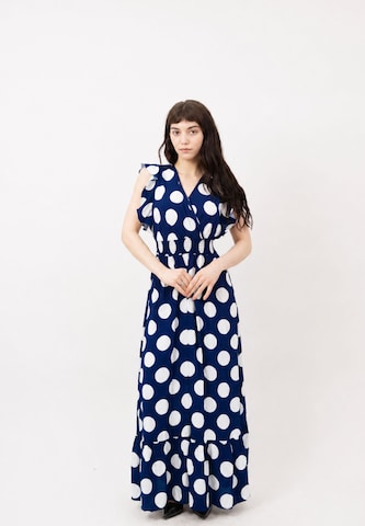 Elara Dress in Blue: front