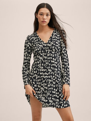 Robe-chemise 'Kaia' MANGO en noir : devant