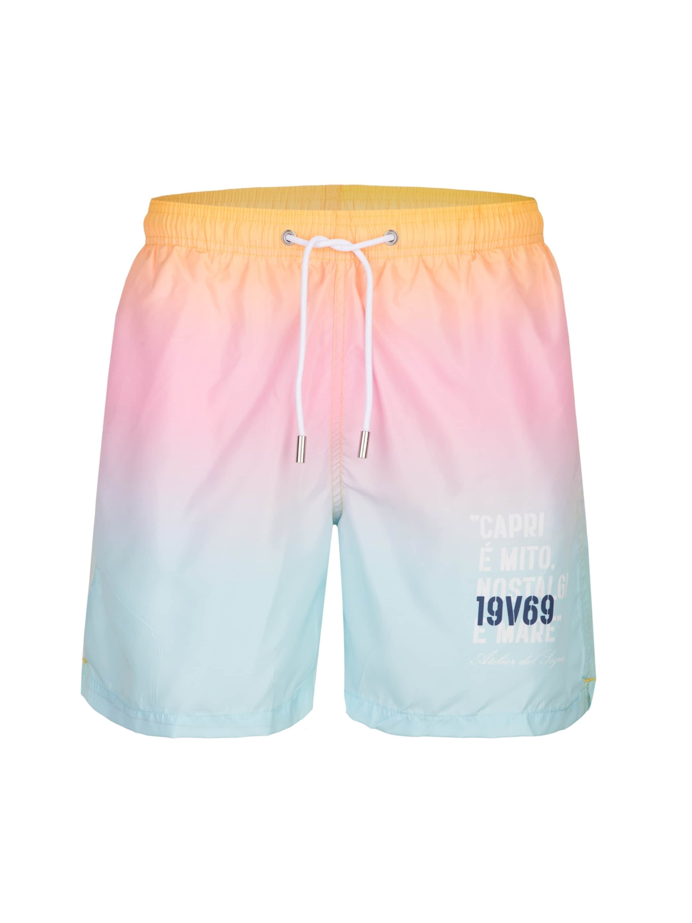 19V69 ITALIA Swimming shorts 'Siro' in Orange: front