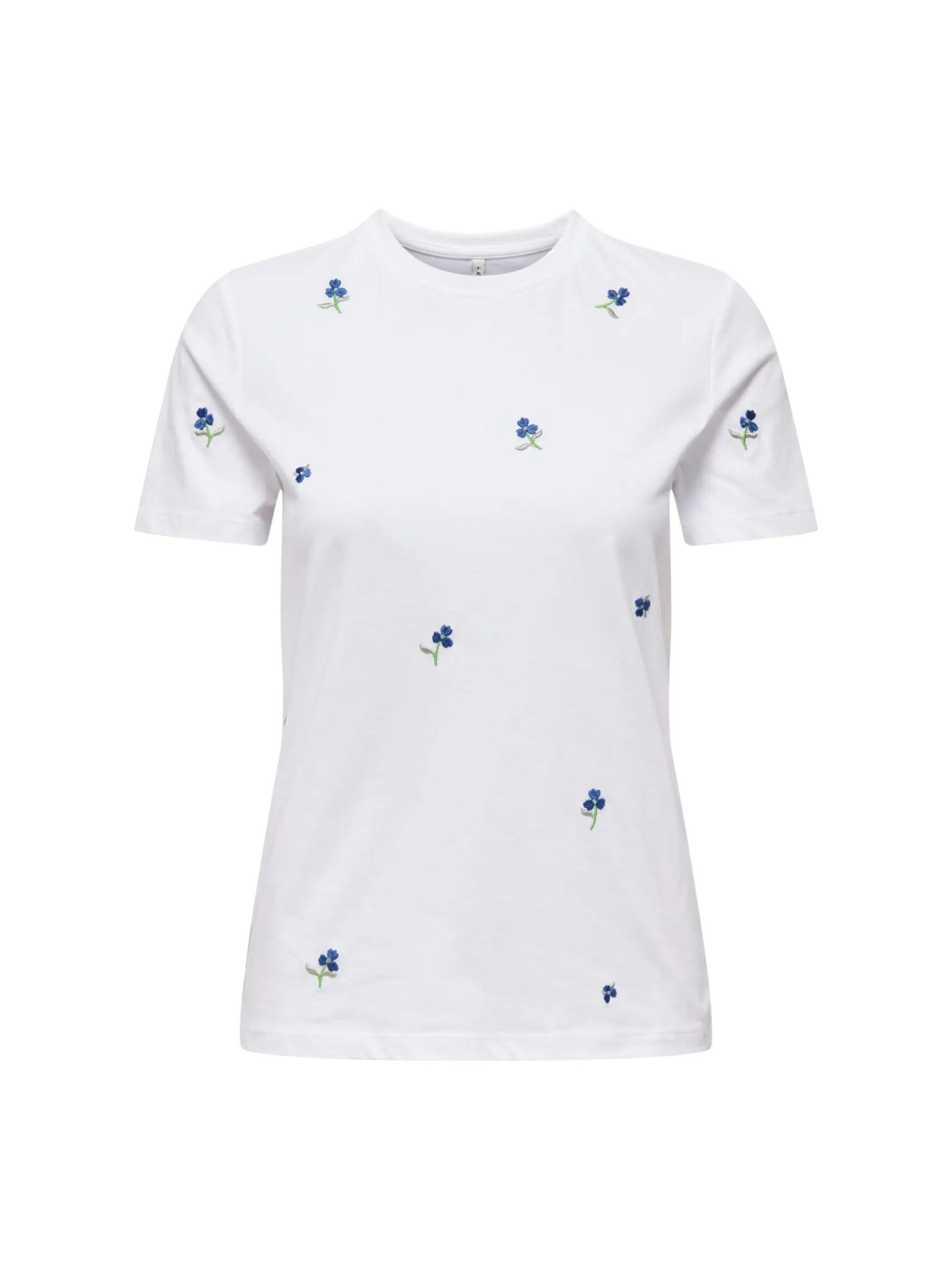 T-shirt 'ONLKETTY' ONLY en blanc : devant