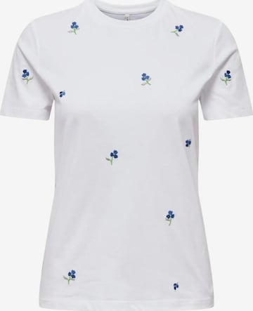 T-shirt 'ONLKETTY' ONLY en blanc : devant