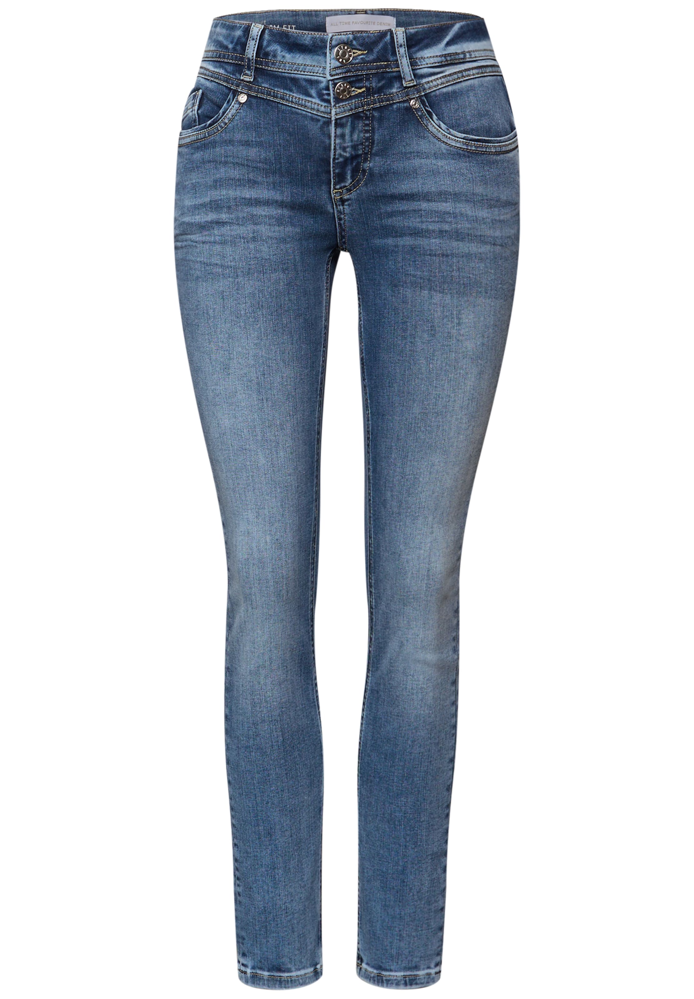 STREET ONE Slim fit Jeans in Blue: front