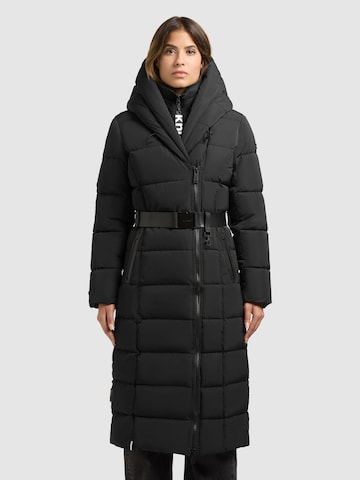 khujo Wintermantel 'JANESSA' in Schwarz: Vorderseite