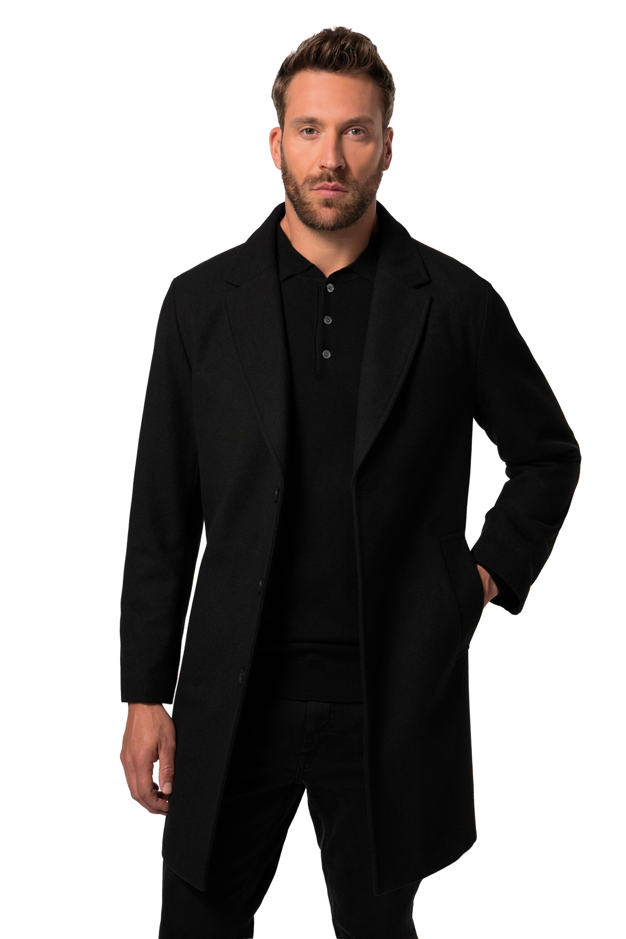 JP1880 Tussenjas in Zwart: voorkant