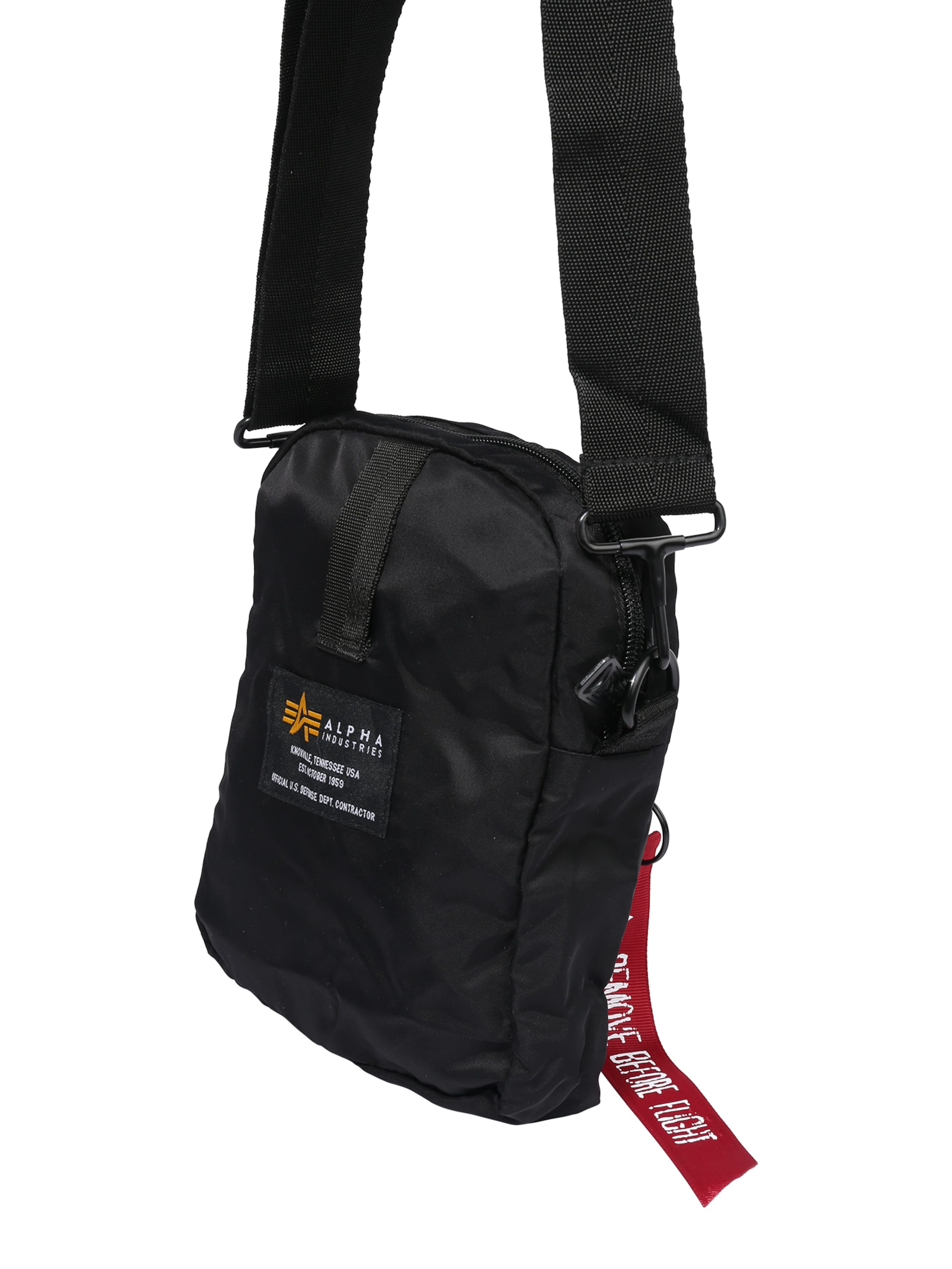 ALPHA INDUSTRIES Taška přes rameno – černá