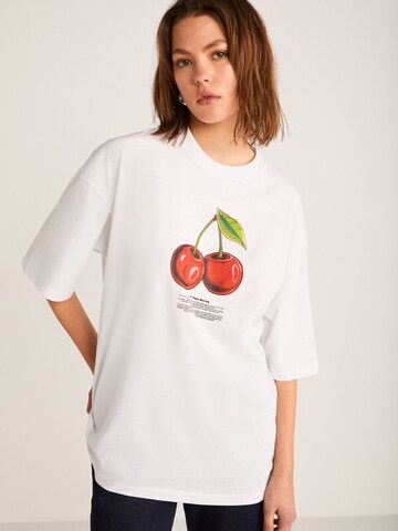 T-shirt oversize Grimelange en blanc : devant