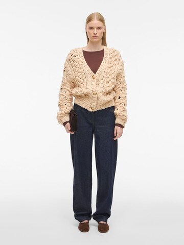 ROUGE EDIT Knit cardigan in Beige