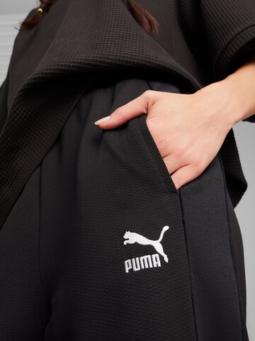 PUMA Wide Leg Hose 'T7' in Schwarz