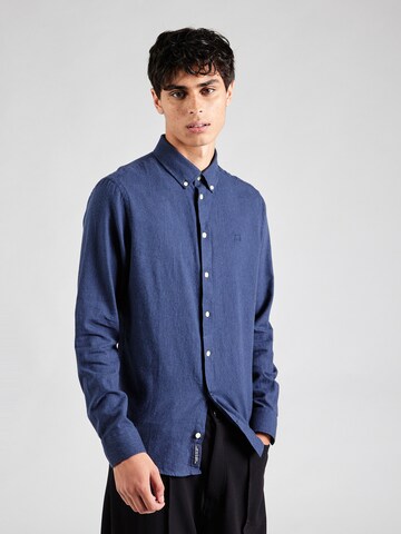 Casual Friday Regular fit Button Up Shirt 'ANTON' in Blue: front