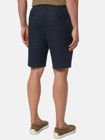 Boggi Milano Regular Pleat-Front Pants in Blue