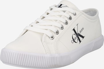 Calvin Klein Jeans - Zapatillas deportivas bajas en blanco: frente