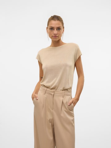 VERO MODA T-Shirt 'VMSARAH AVA' in Beige: Vorderseite