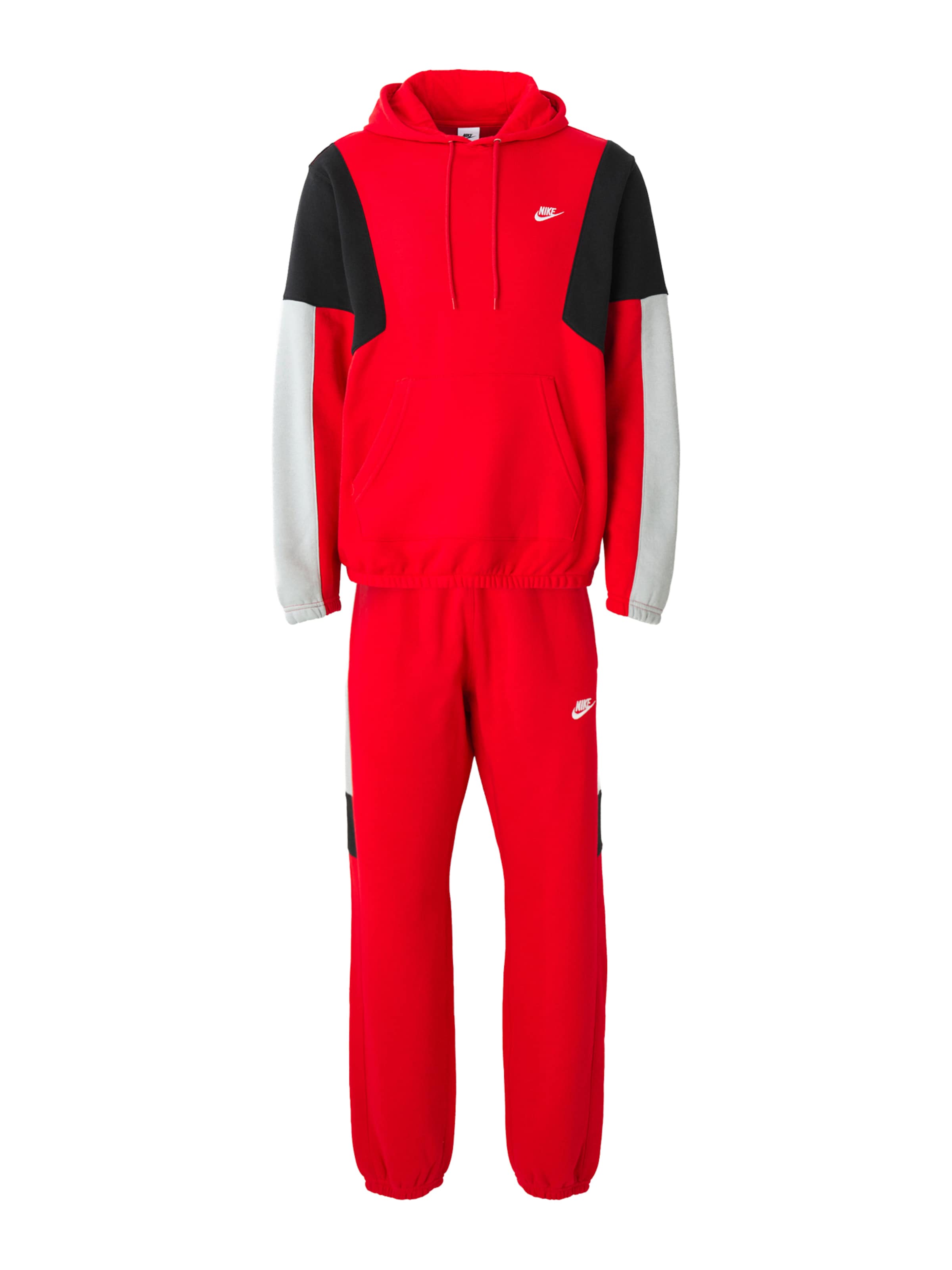 Nike Sportswear Φόρμα τρεξίματος 'CLUB FLEECE' σε κόκκινο: μπροστά