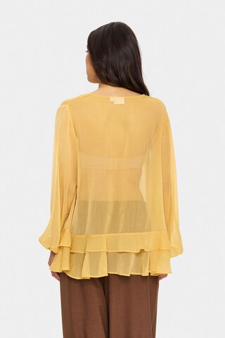 SAINT TROPEZ Bluse 'Lindzy' in Gelb