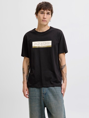JACK & JONES T-shirt 'JORINWOOD' i svart: framsida