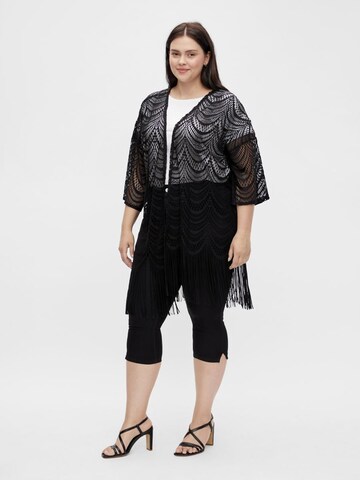 Vila Curve Kimono in Schwarz