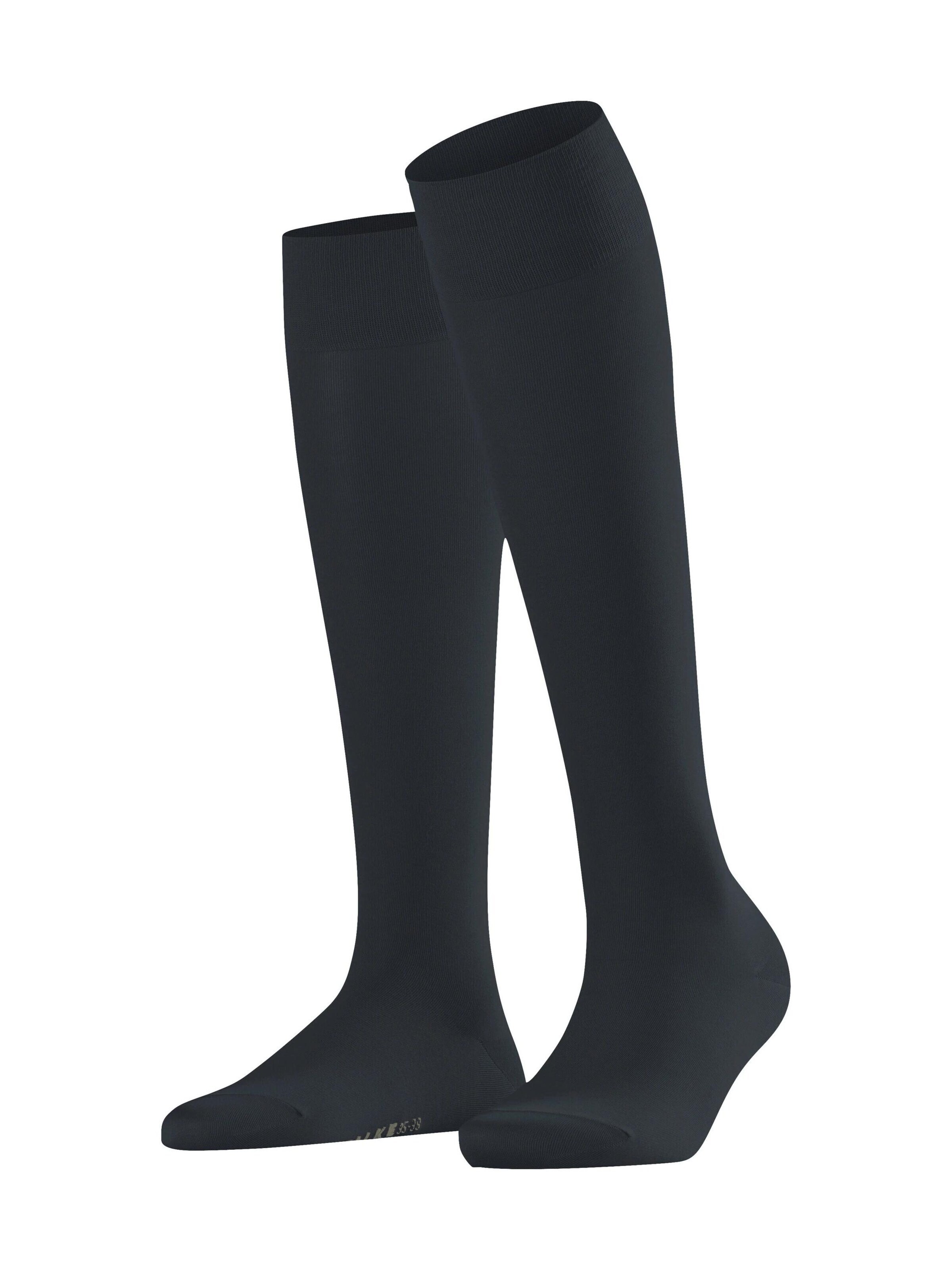 FALKE Kniestrümpfe 'Cotton Touch'‌‌‌‌ in Grau: Vorderseite