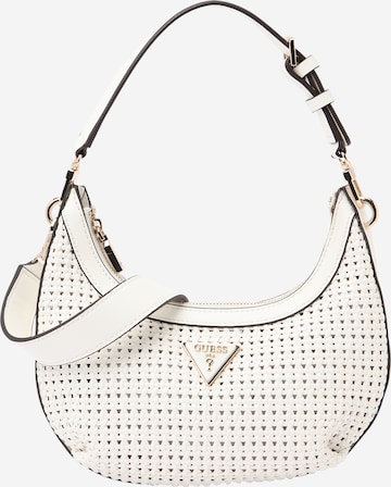 Borsa a spalla 'EMELDA' di GUESS in bianco: frontale