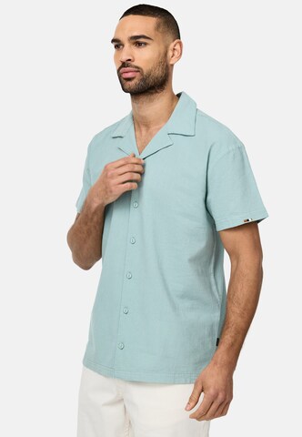 INDICODE JEANS Regular fit Button Up Shirt 'Rycroft' in Blue