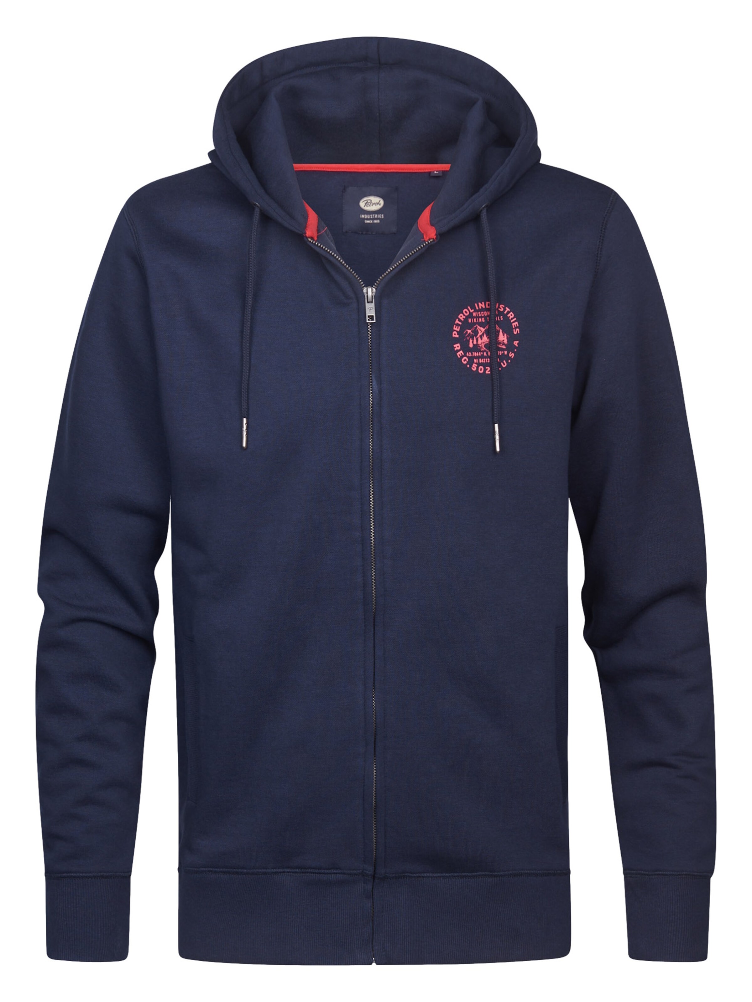Petrol Industries Sweatjakke i blå: forside