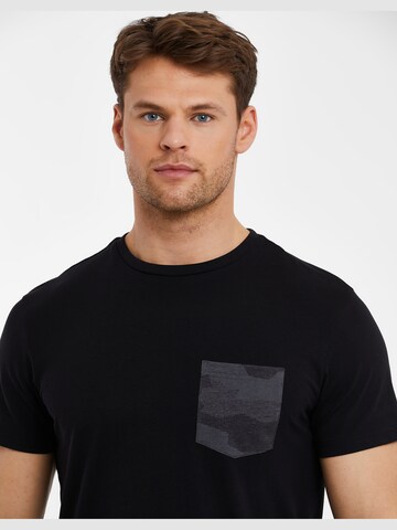 Threadbare Shirt 'Milio' in Schwarz