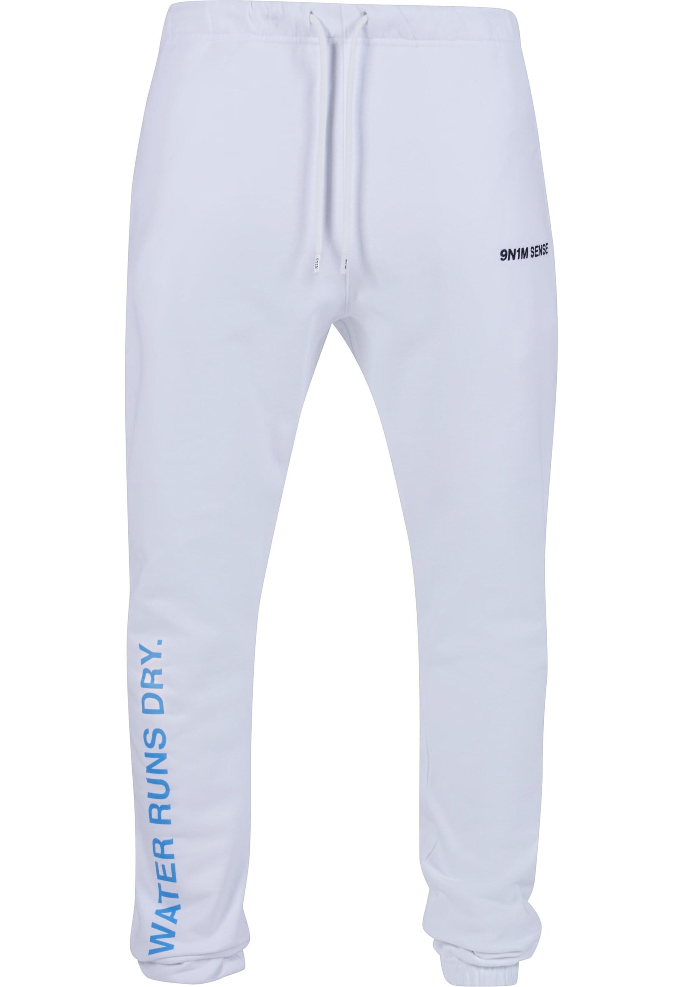 9N1M SENSE Tapered Broek in Wit: voorkant