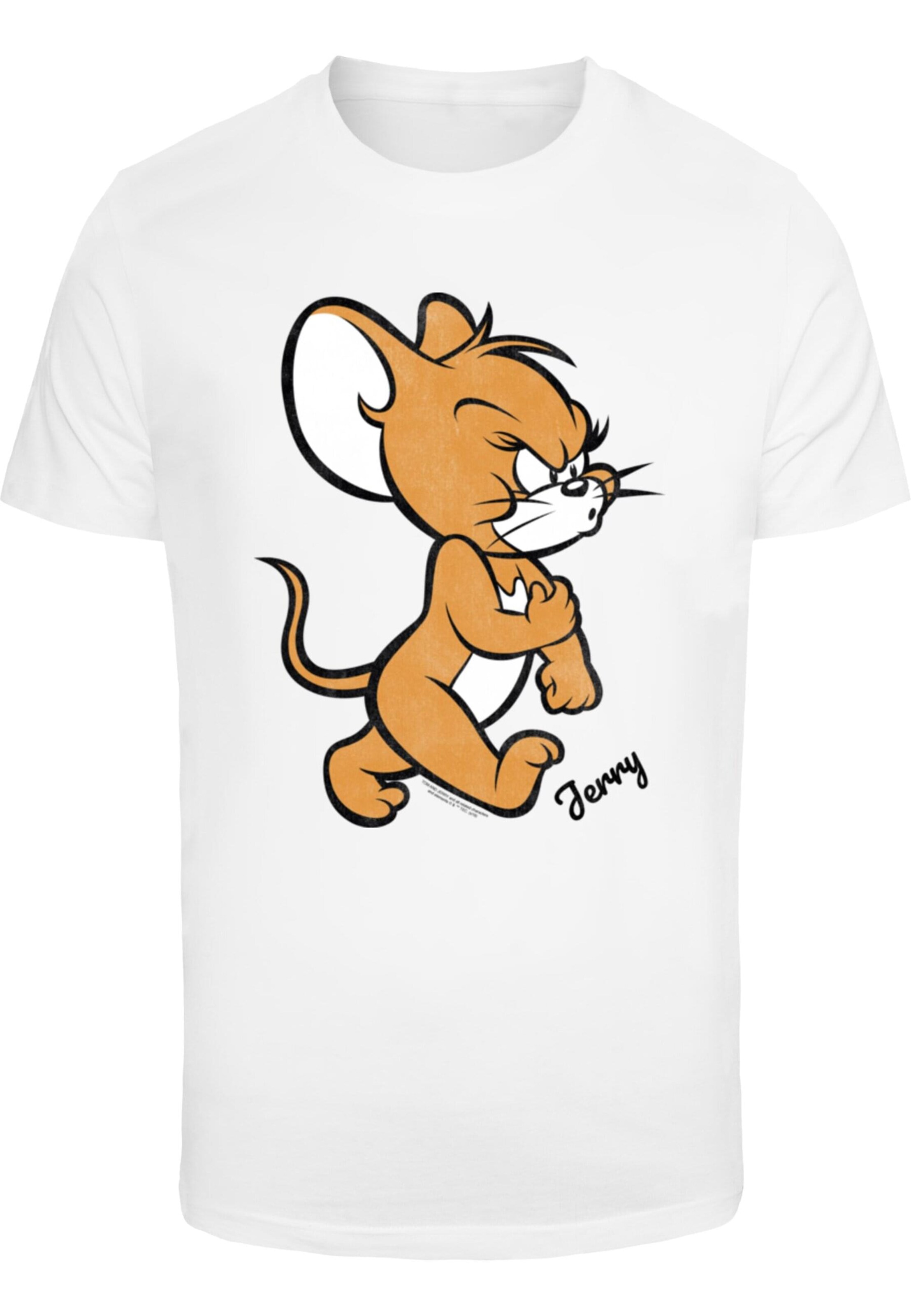 ABSOLUTE CULT Bluser & t-shirts 'Tom & Jerry - Angry Mouse' i hvid: forside