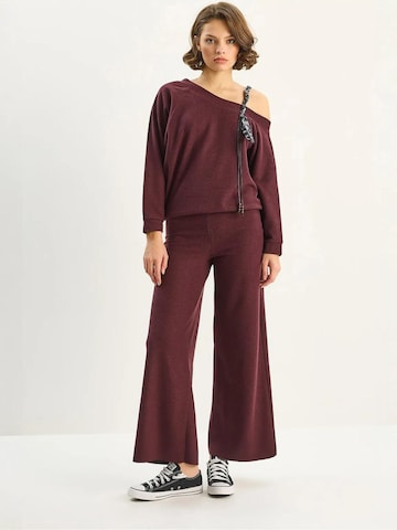 Bianco Lucci - Roupa de casa 'Zweiteiliges Set' em vermelho: frente