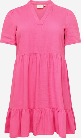 Robe 'TIRI' ONLY Carmakoma en rose : devant