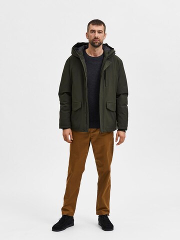 SELECTED HOMME Winterjas 'Piet' in Groen