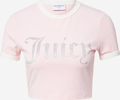 Juicy Couture White Label T-Shirt in rosa / silber / weiß, Produktansicht