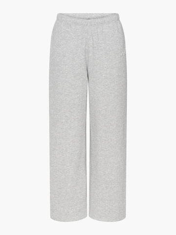 cfab (formerly creamy fabrics) - Pierna ancha Pantalón 'Everyday Relaxed Fit Straight Pants' en gris: frente