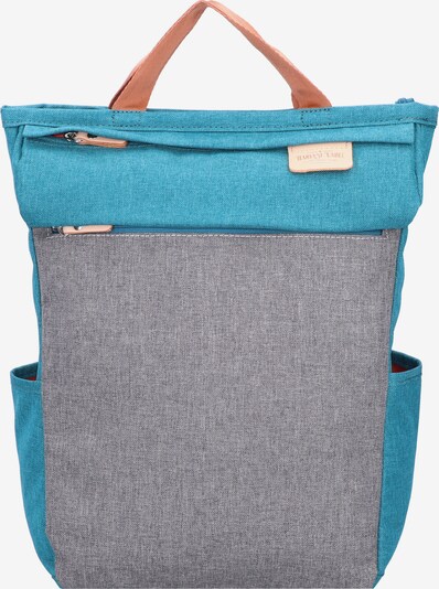 Harvest Label Rugzak 'Kujo' in de kleur Turquoise / Grijs, Productweergave