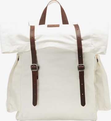 DreiMaster Vintage Backpack in White: front