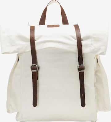 DreiMaster Vintage Backpack in White: front