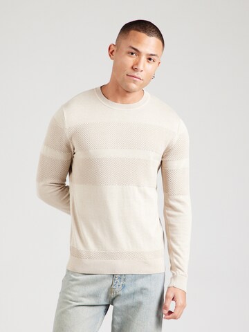 Jack & Jones Premium - Jersey 'JPRBLUNOAH' en beige: frente