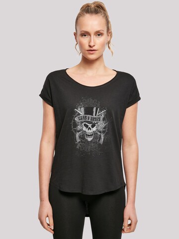 F4NT4STIC Shirt 'Guns 'N' Roses Skull and Pistols' in Black: front